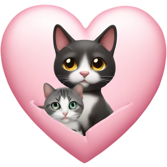 Heart with cat emoji
