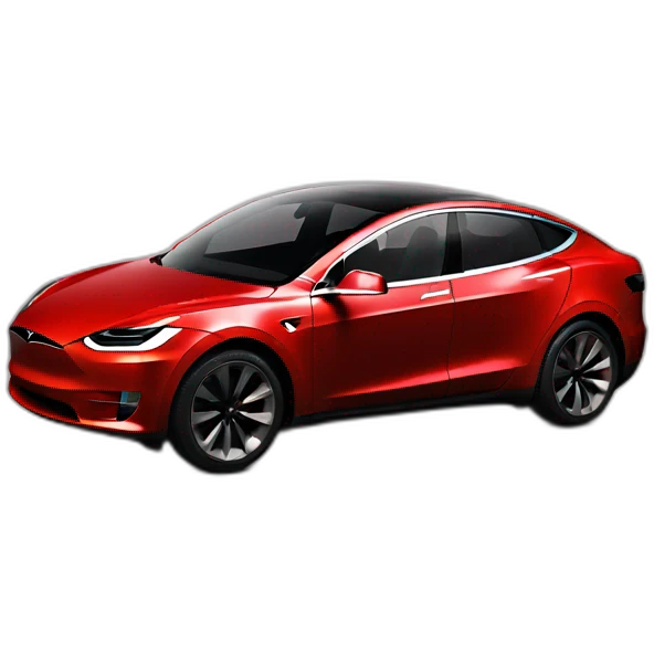 Tesla logo red emoji