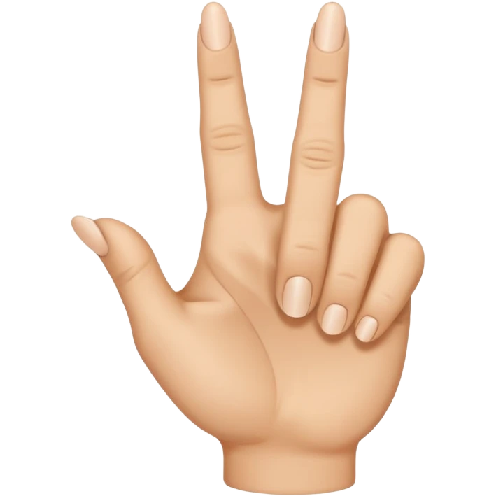 Hand sign middlefinger over the ringfinger emoji