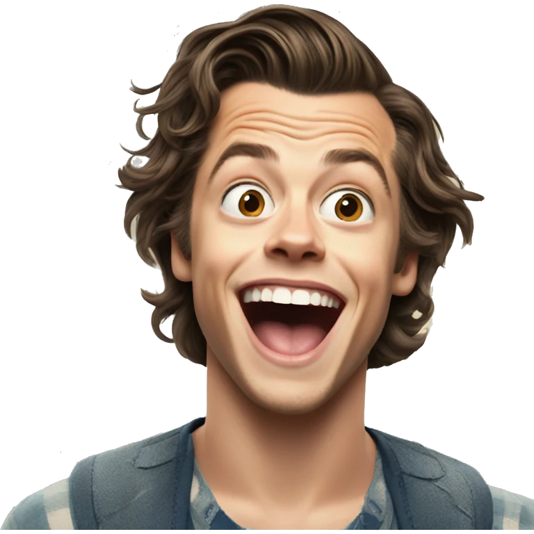 Harry Styles happily surprised emoji