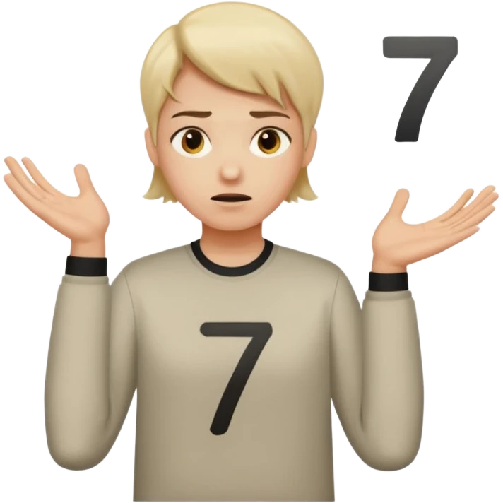 Putting the 🤷 with the sex on the left and seven on the right emoji