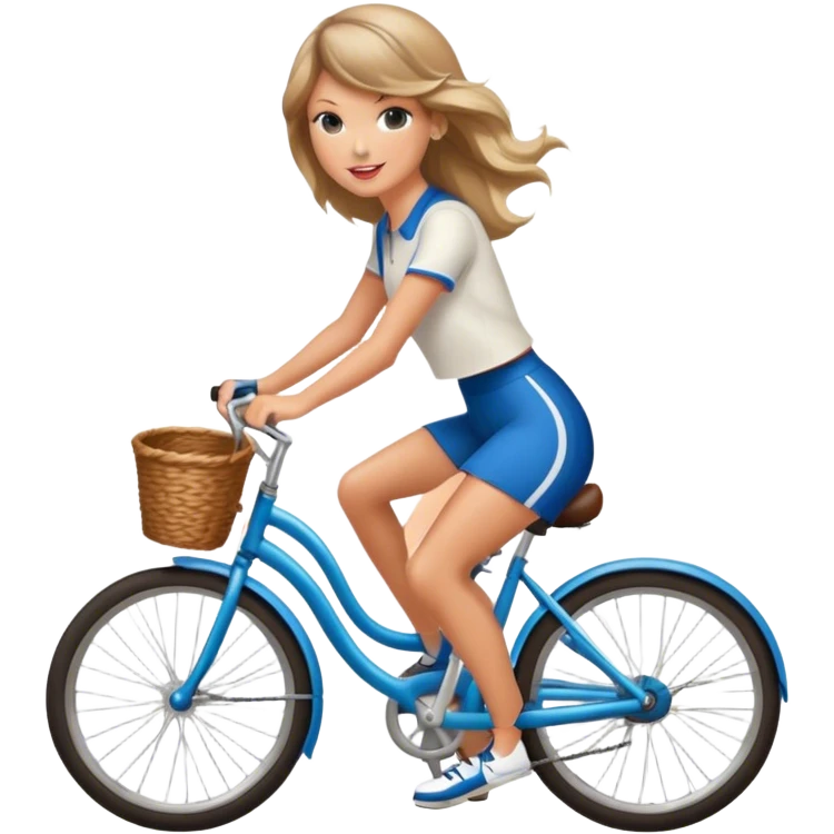 Tylor Swift riding on a bike emoji