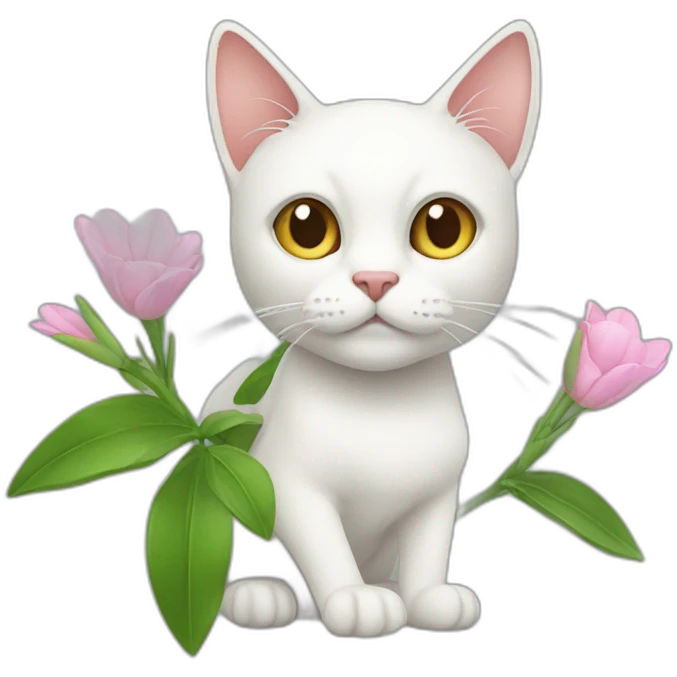 Cat with pistil emoji