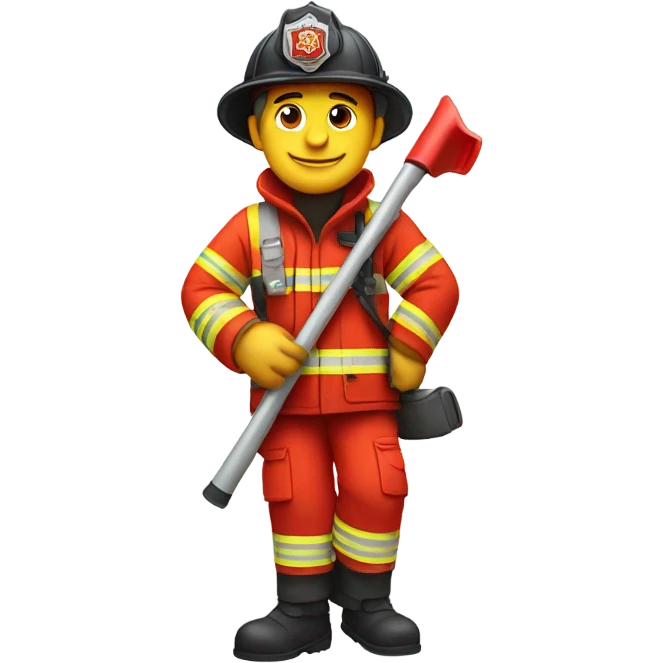 One legged fireman emoji
