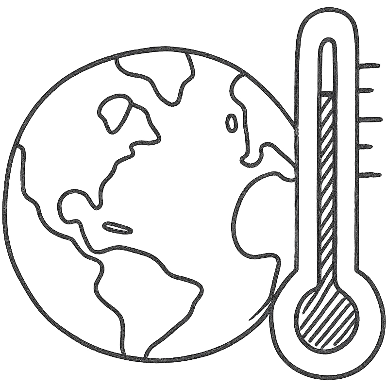 globe with a thermometer emoji