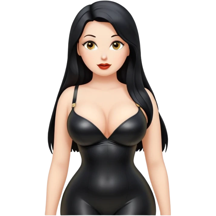 Womam in latex big boobs and ass emoji
