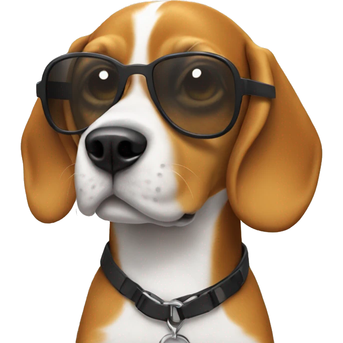 beagle with sunglases emoji