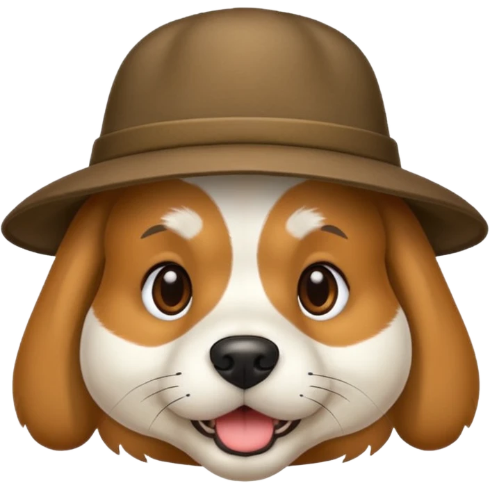 Dog wearing a hat emoji