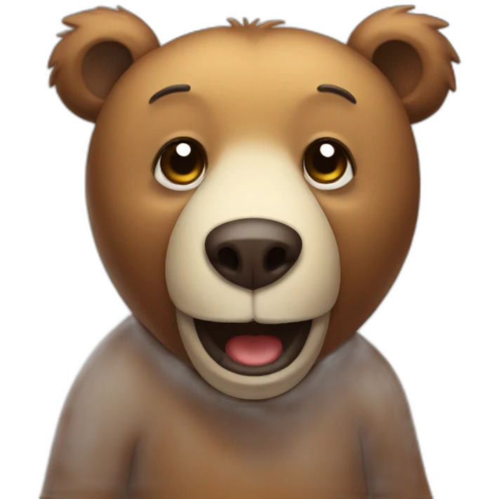 bear with a stinky fart emoji