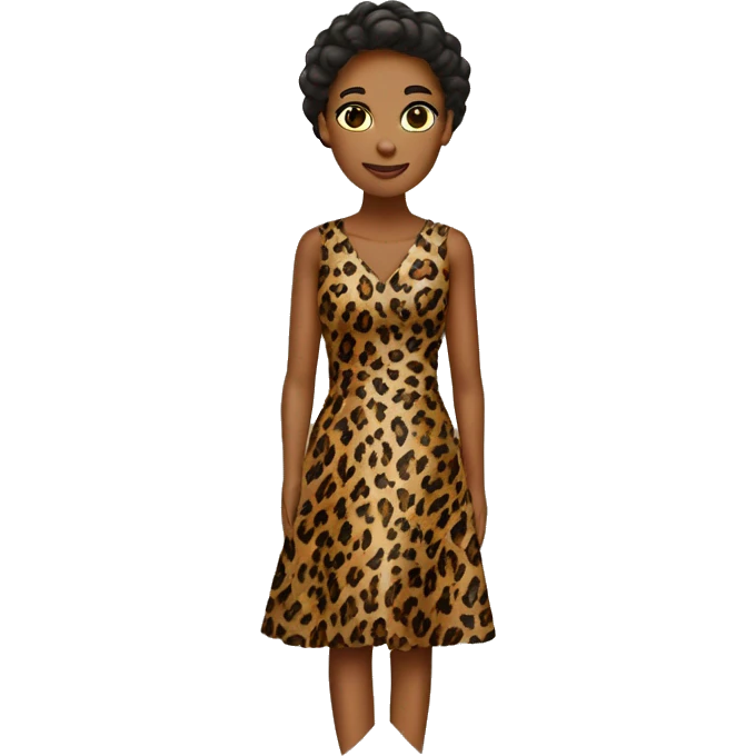 leopard print dress  emoji