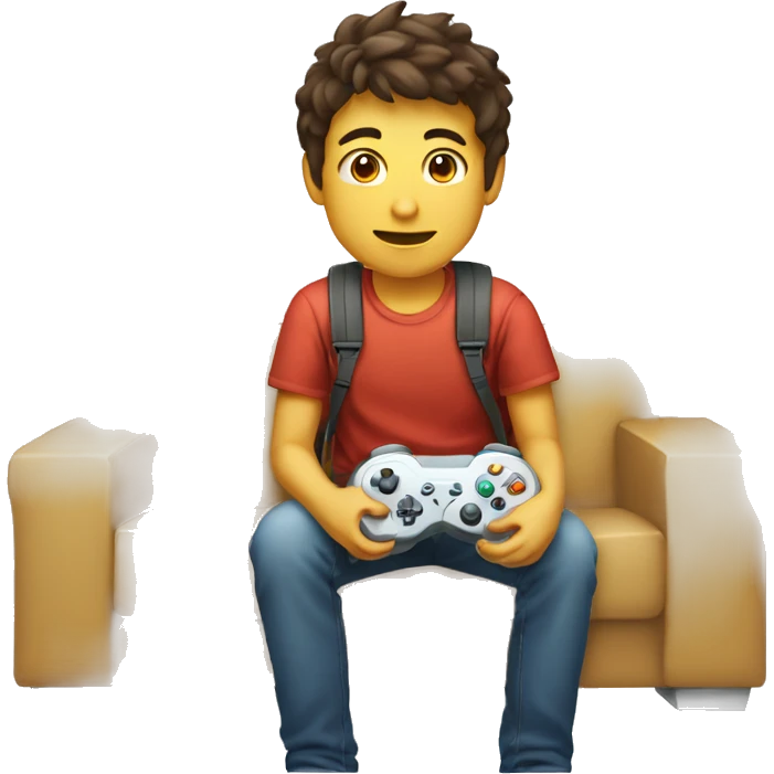 Garçon qui joue à la console  emoji