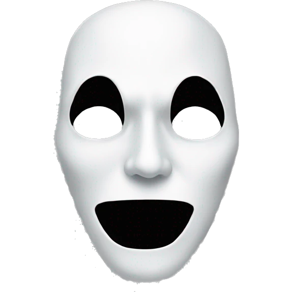 long ghost face mask emoji