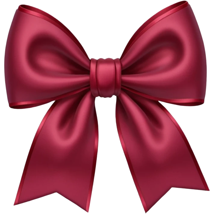 burgundy little bow emoji