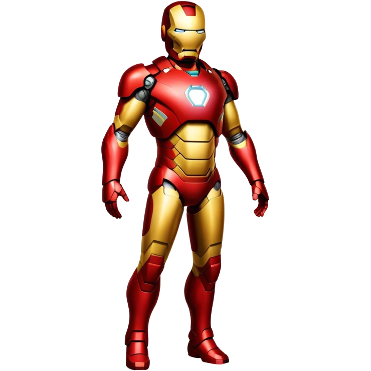 Iron Man superhero with a pregnant belly, red and gold metal suit emoji