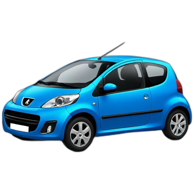 Peugeot 107 blue emoji