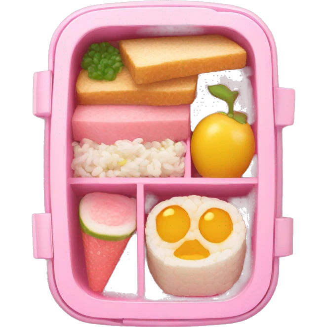 Light pink bento box open emoji