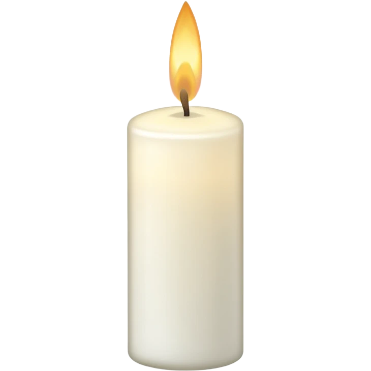 white thin candle emoji
