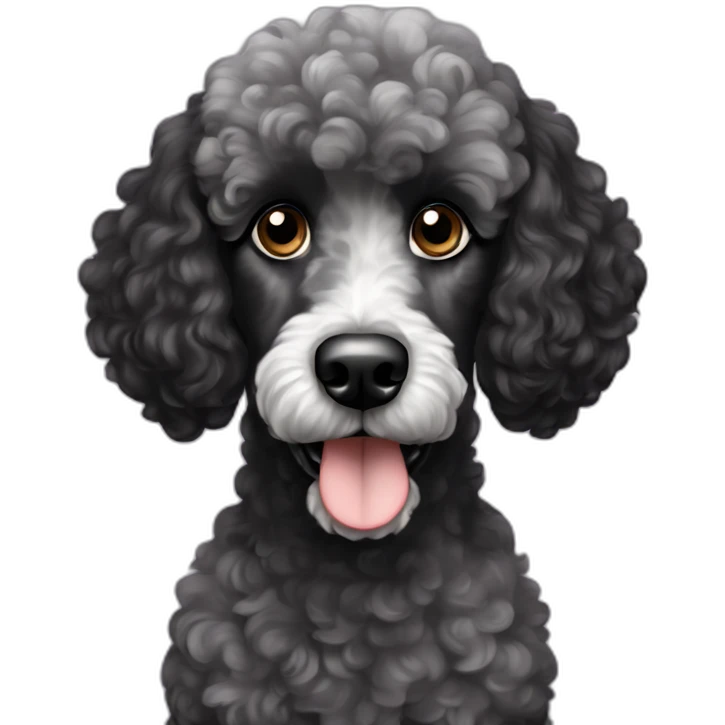 Black dark merle poodle emoji