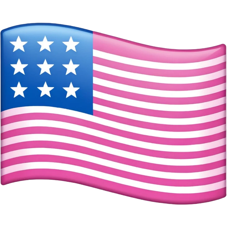Drapeau Americain rose 100% sauf les etoile et les Bandes le bleu remplacer par du rose emoji