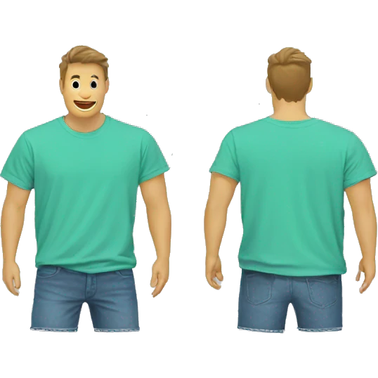 t-shirt made from two t-shirts emoji
