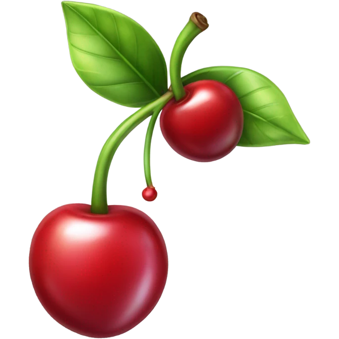 Glossy cherry with a bow  emoji