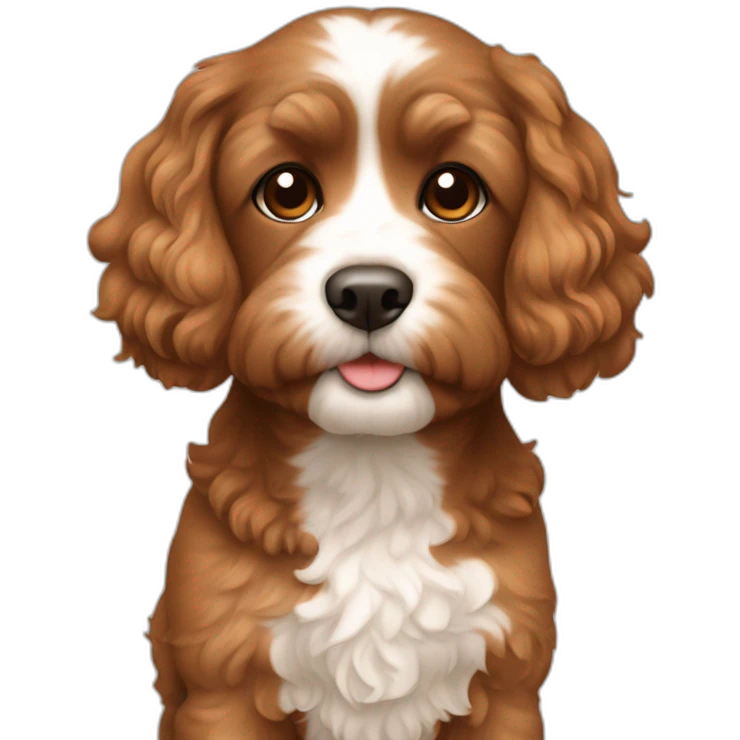 Cavapoddle all brown color emoji