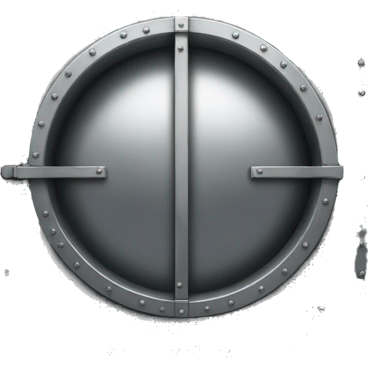 a metal front facing vault emoji