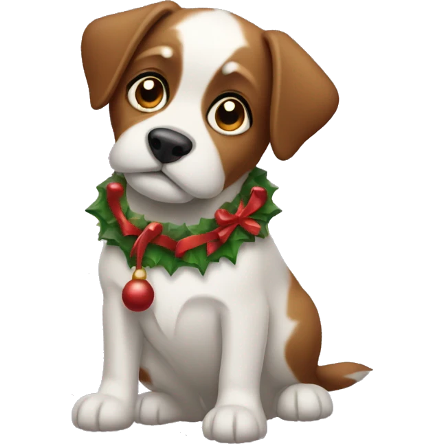 Christmas dog  emoji