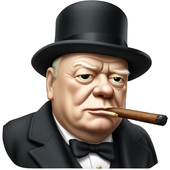winston chuchill smoking cigar emoji