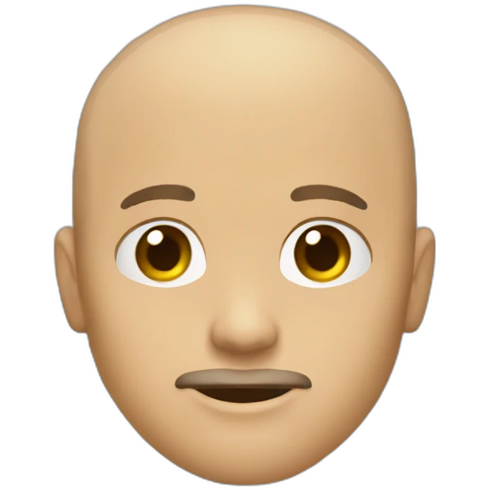 45 whiten guy with short brown hair Bald a goatee emoji