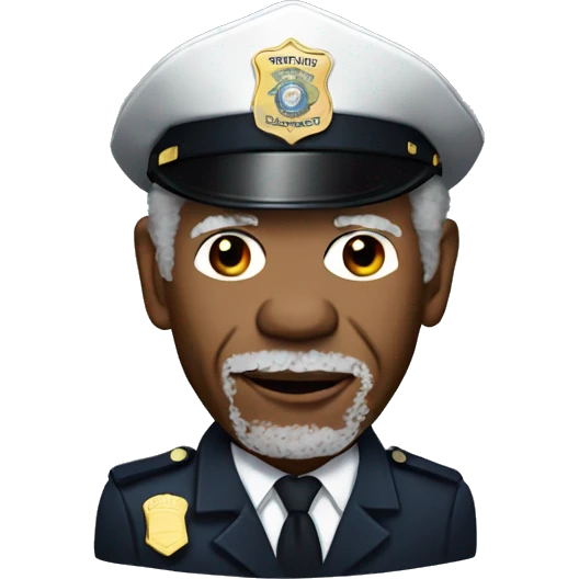 Morgan freeman as a police officer  emoji