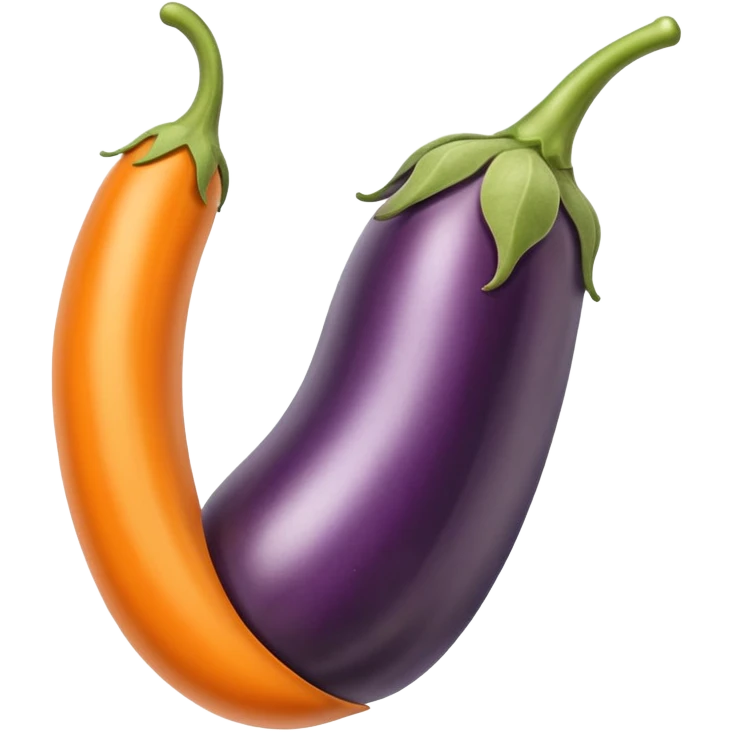 long orange eggplant emoji