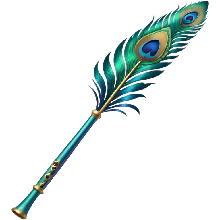 Peacock feather flute emoji