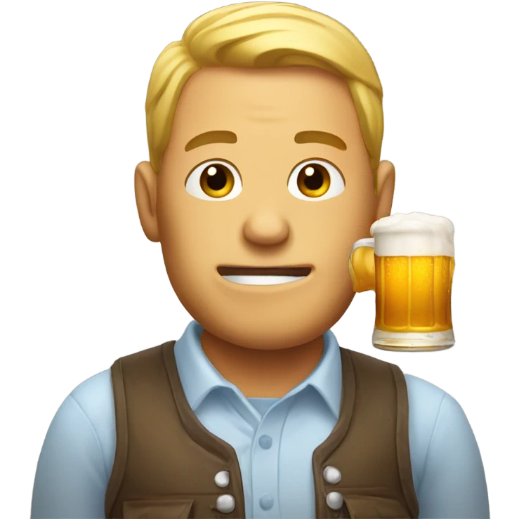 Man chug beer emoji