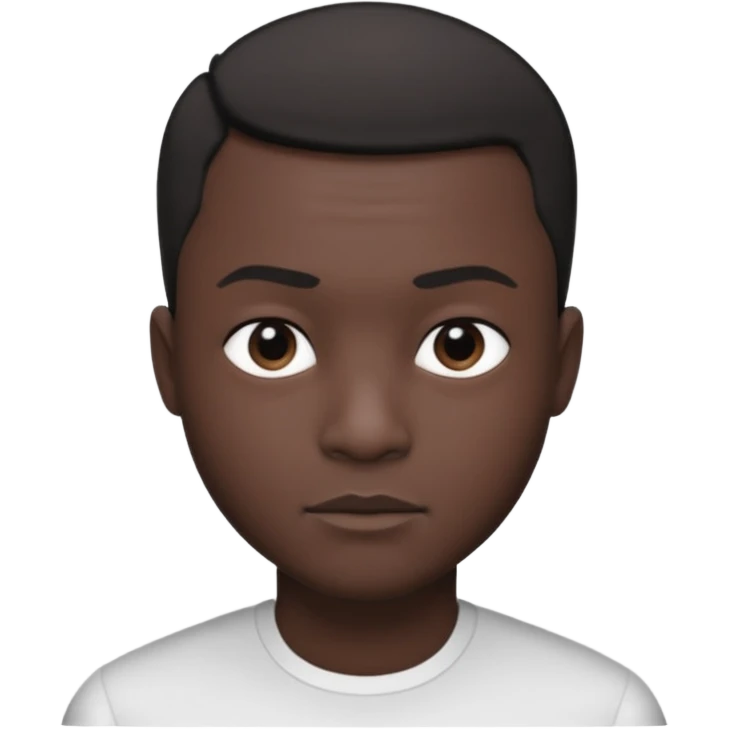Male black white photo style head emoji