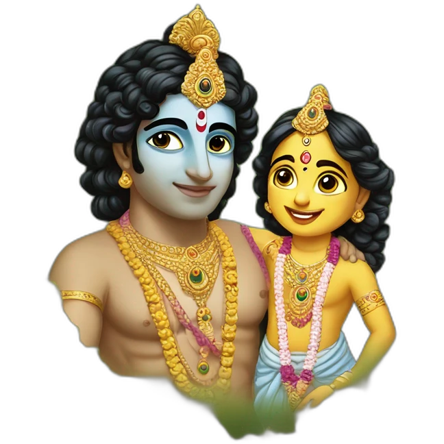 Shree krishna with basuri emoji