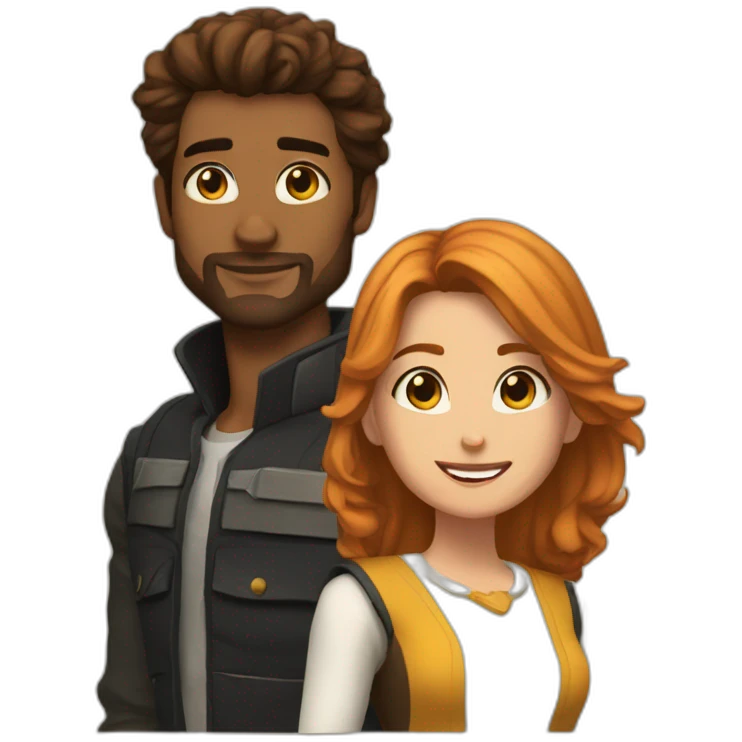 Marcon and Brigitte  emoji