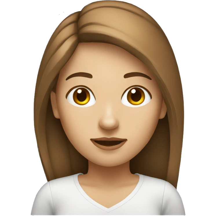 Graphiste UI designer woman, White skin hair brown  emoji