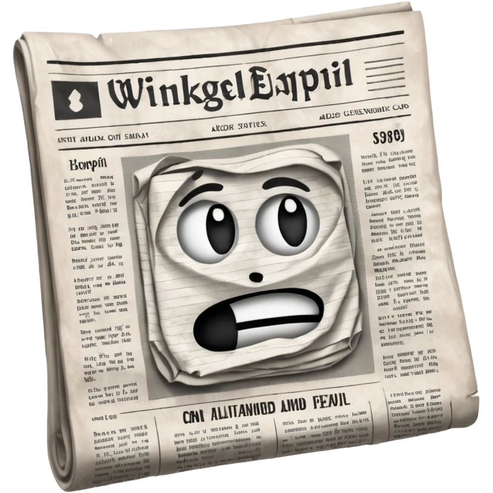 newspaper no face emoji