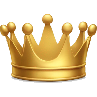 Gold crown with 1 in front (first place) emoji