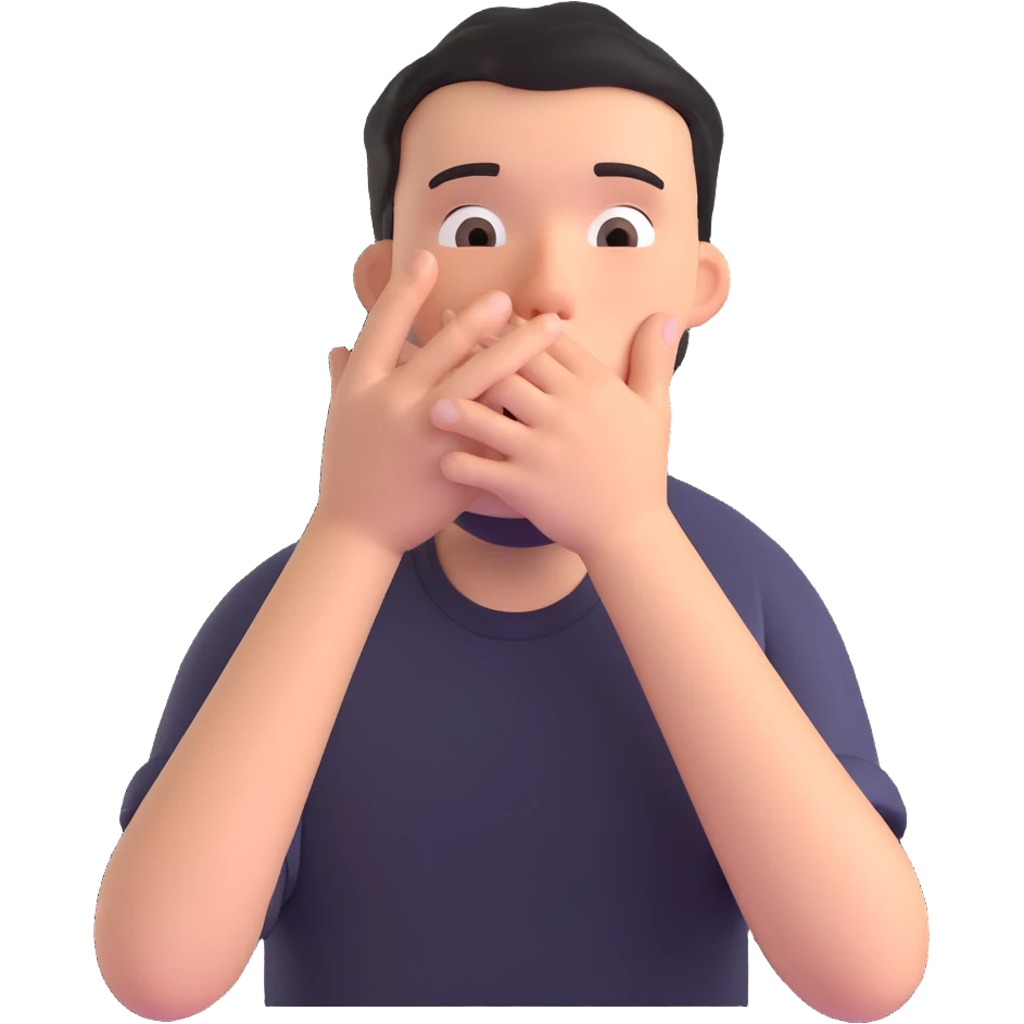 şaşırma elini ağzına götürme emoji