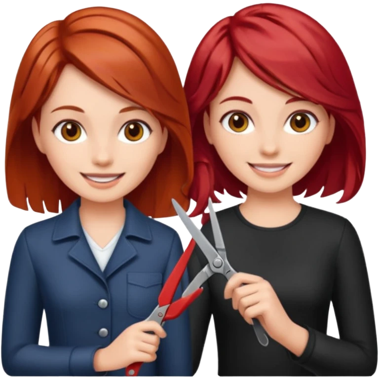 two girls sisscoring  emoji