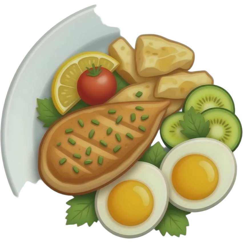 plato con comida emoji