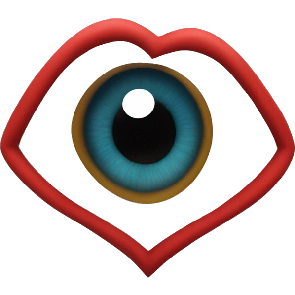 Ojo turco en forma de corazón  emoji