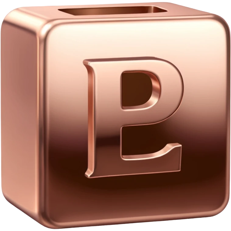 Rosegold letter block emoji