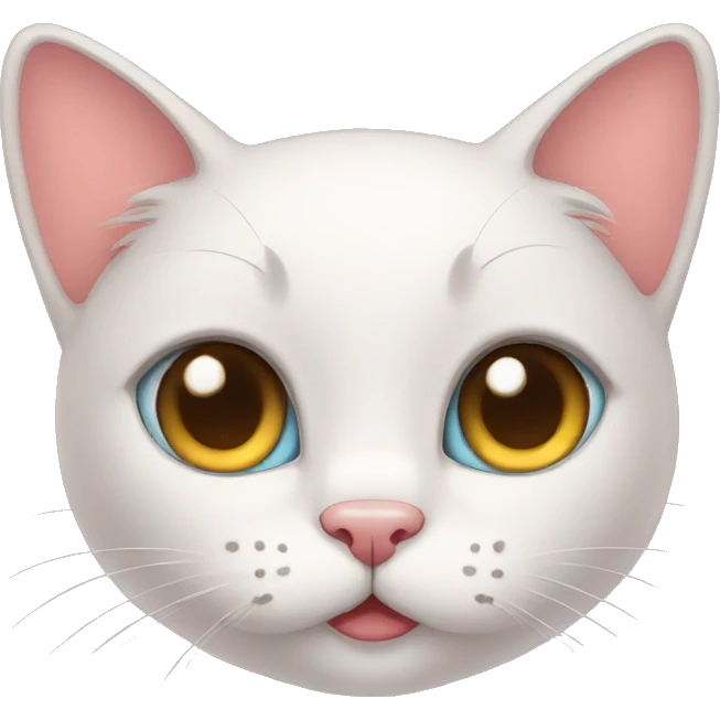 Blushing kitty emoji