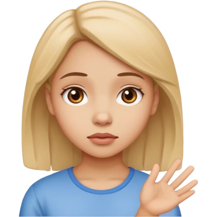Girl, Questioning face emoji