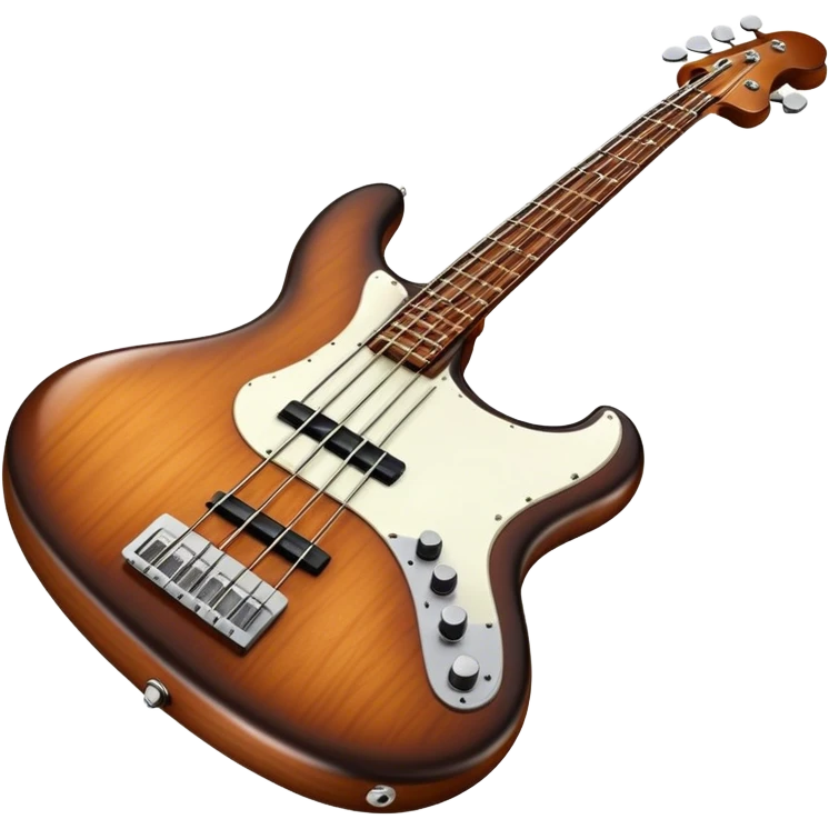 Cinematic Realistic Bass, deep polished wood with rich grain, thick taut strings stretching across its curved body, subtle warm lighting emphasizing its form, glowing with depth and powerful musical resonance. emoji