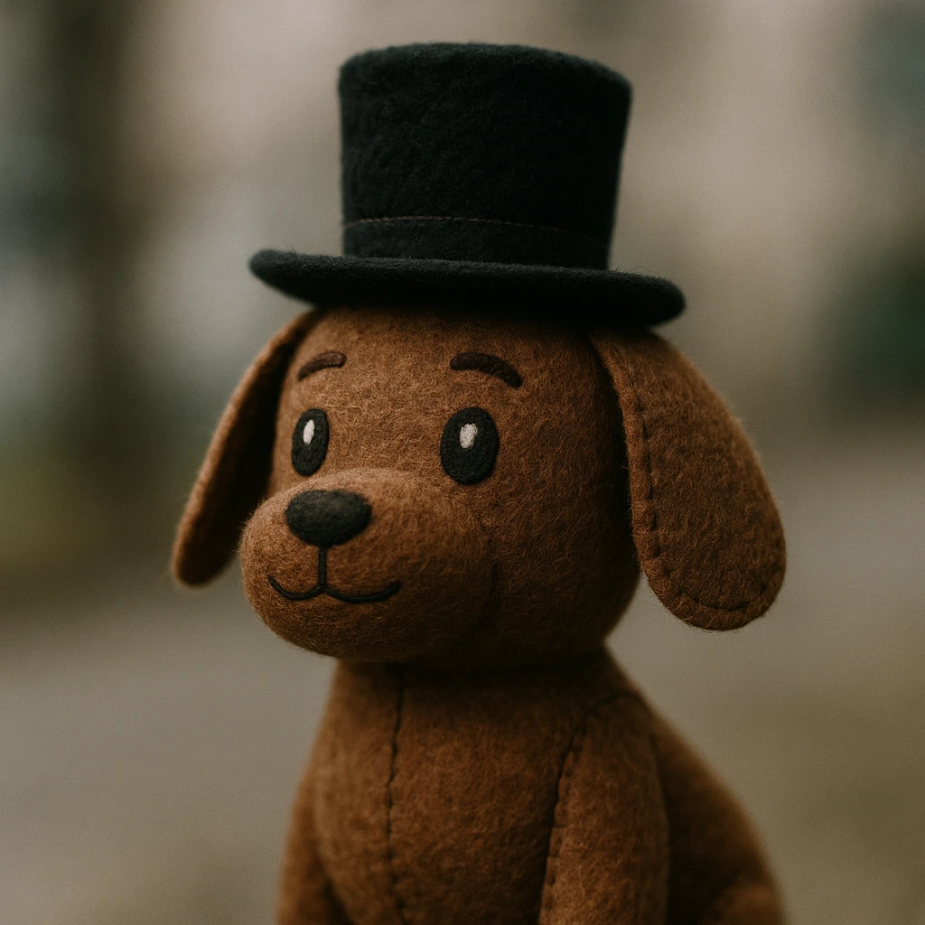 dog with tophat emoji