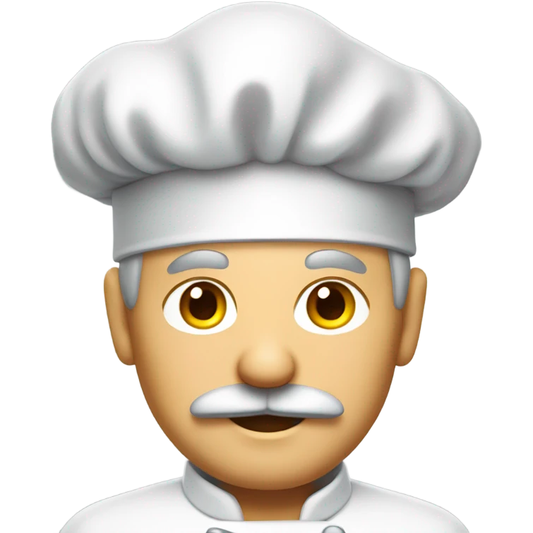 a chef with moustache and grey hair emoji